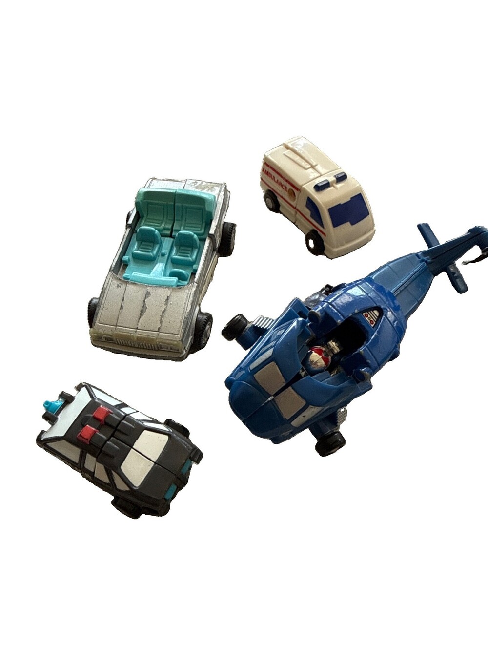 Transformer Cars And Helicopter Lot Vintage As Is 1980s - 2000s